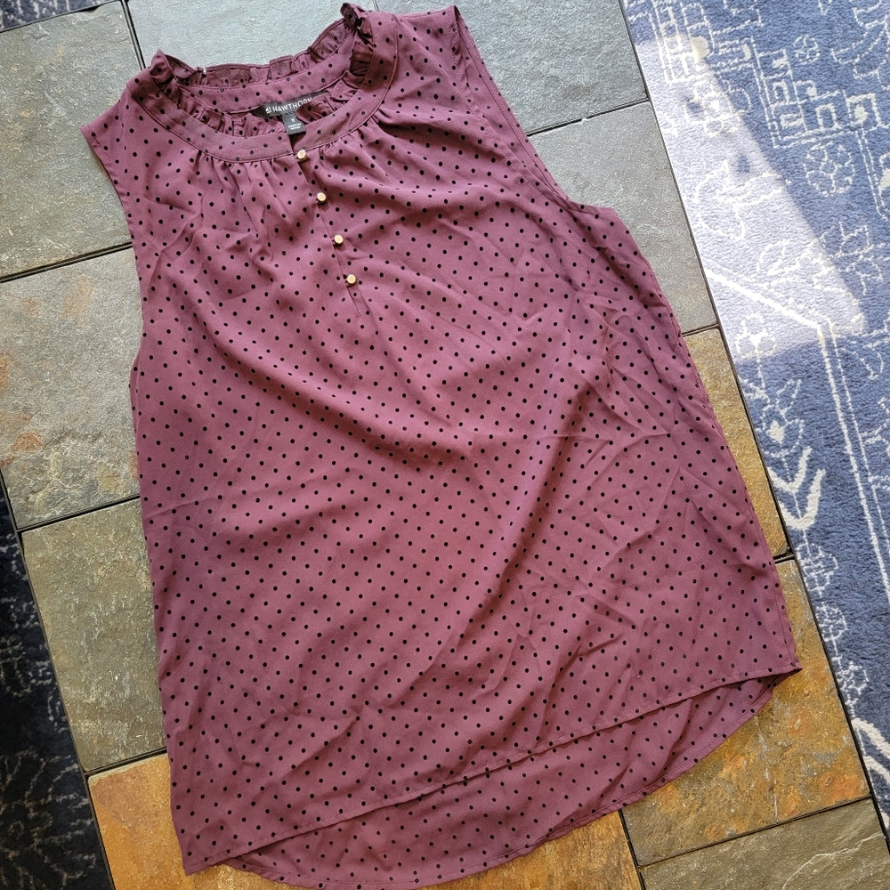41 Hawthorn polka dot sleeveless top